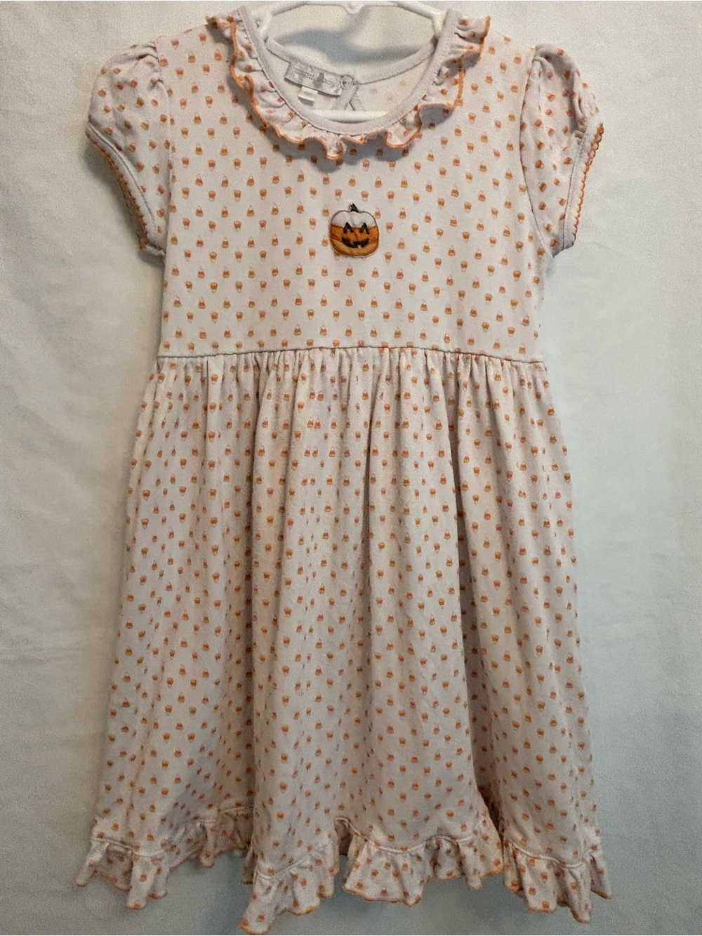 Magnolia Baby Halloween Dress with Pumpkin and Candy Corn 4T *see description